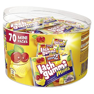 2x 70er Pack nimm2 Lachgummi Minis in der Runddose (2x 735g) für 9,78€ (statt 13,62€)