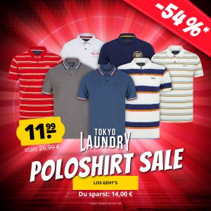 Tokyo Laundry Poloshirt Sale – Polo Shirts für nur 11,99€ + VK (statt 25,99€)