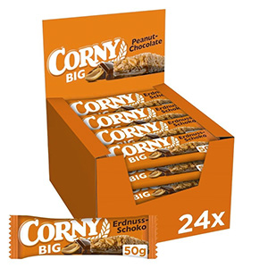 24er Pack Corny Big Erdnuss-Schoko Müsliriegel (24 x 50g) für 12,24€ (statt 16€) – Prime SparAbo