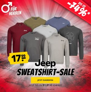 Jeep Sweatshirt-Sale für nur 17,99 € + Versandkosten!