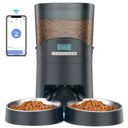 App gesteuerter Katzen Futterautomat mit 2 Näpfen für nur 72,24€ (statt 84,99€)