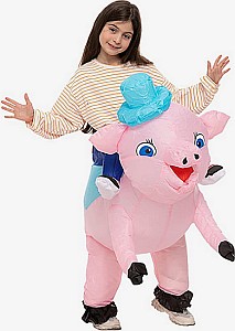 Selbstaufblasendes Schweine Kostüm für Kinder für 17,50€ (statt 29€)