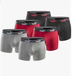 PUMA Herren Boxershort New Black Red (S-XL) im 6er Pack für nur 30,49€ (statt 37,99€)
