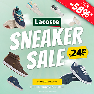 Bis zu 58% Rabatt im Lacoste Sneaker Sale bei SportSpar