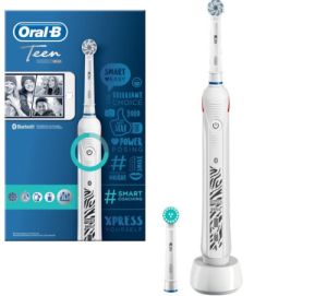 Oral-B Teen Weiß Zahnbürste (Smart-Coaching, Oral-B-App, sensitiv, Andruck-Kontrolle, Zahnspange, Ortho-Care, ab 12 Jahren) für nur 30,90€ inkl. Versand
