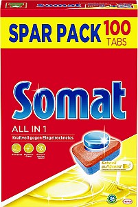 100er Pack Somat All in 1 Spülmaschinen Tabs für 10,97€ (statt 17€) – Prime SparAbo