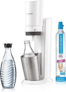 SodaStream Crystal 2.0 Megapack – Wassersprudler inkl. Zylinder + 2 Glasflaschen für 72,24€ (statt 85€)