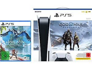 SONY PlayStation 5 (Disc Edition) + God of War RagnarÃ¶k + Horizon Forbidden West fÃ¼r 694,99â‚¬