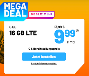 Sim.de Allnet Flat – z.B. 16 GB Daten für nur 9,99€ mtl. oder 60 GB für 29,99€