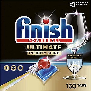 160 Stück Finish Ultimate Infinity Shine Spülmaschinentabs für 23,03€ (statt 33€) – Spar-Abo