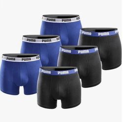 PUMA Herren Boxershort Black New Blue (M) im 6er-Pack für nur 29,29€ (statt 37,99€)