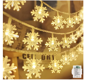 ZLDM Schneeflocken-Lichterkette mit 40 LEDs für 5,49€