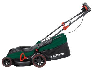 PARKSIDE Elektro-Rasenmäher PRM 1800 A2 mit 44 cm Schnittbreite und 55L Fangsack für 77,99€