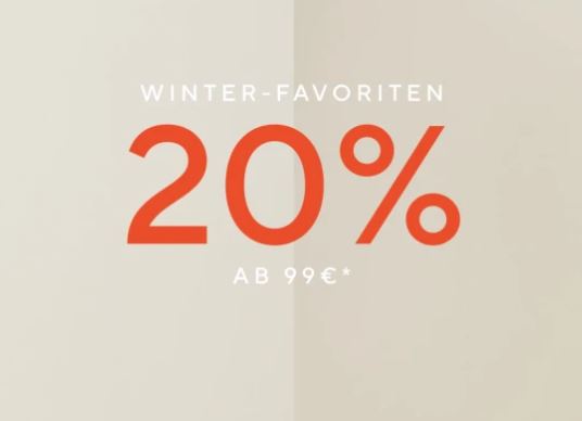 20% Rabatt auf alle Bestellungen mit Winter Artikel ab 99€ Bestellwert bei Tom Tailor