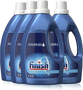 4er Pack Finish Classic Power Gel – Geschirrspülmittel für die Spülmaschine (4x 1,5l) für 17,56€ (statt 24€) – Prime Spar-Abo