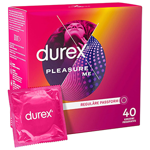 40er-Pack Durex Pleasure Me Kondome mit Rippen und Noppen ab nur 16,64€ (statt 18,49€) – Prime Spar-Abo