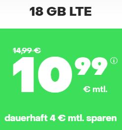 Handyvertrag.de LTE Allnet-Flat mit 18 GB fÃ¼r nur 10,99â‚¬ mtl. oder 30 GB fÃ¼r nur 14,99â‚¬ im Monat
