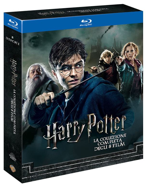 Harry-Potter-Collection (Standard Edition, 8 Blu-Rays, dt. Tonspur) für nur 17,90€ inkl. Versand von Amazon.it