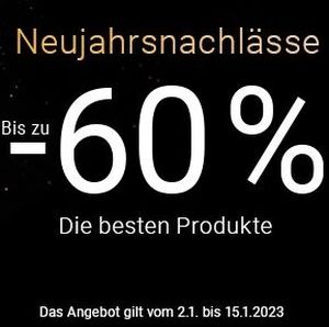 Noch bis zum 15.01: Bis zu 60% Rabatt im großen Sale bei Notino.de!