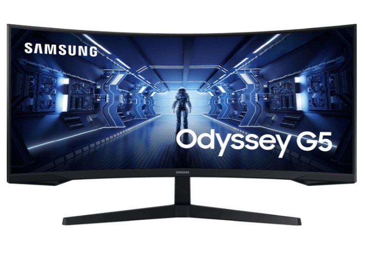 34″ SAMSUNG Odyssey G5 (C34G55TWWR) UWQHD Gaming Monitor mit 1 ms Reaktionszeit und 165 Hz für 336,13€