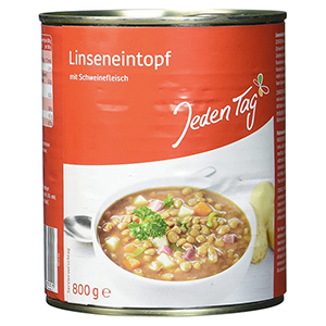 Jeden Tag Linsentopf (800 g Dose) ab nur 1,27€ im Prime Spar-Abo