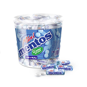 Mentos Mini Mint Classic Eimer (120 x 5 Pfefferminz-Dragees) ab nur 11,99€ im Prime Spar-Abo