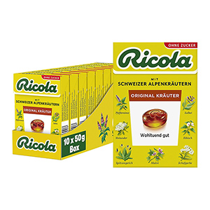 10 x 50g Ricola Original Kräuter-Bonbons für nur 11,19€ (Prime-Sparabo)