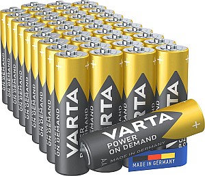 40 Stück VARTA Power on Demand – AA Alkaline Batterien für 13,59€ (statt 23€) – Prime SparAbo