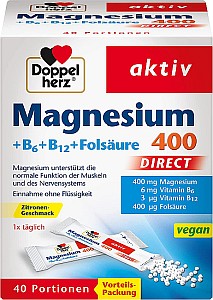 Doppelherz Magnesium 400 DIRECT (40 Sachets) für 7,55€ (statt 9€) – Prime SparAbo