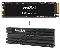 Crucial P5 Plus SSD M.2 NVMe (2TB) + Be Quiet MC1 Cooler Bundle für nur 161,98€ inkl. Versand (statt 179€)