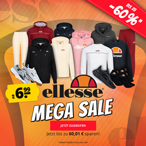 SportSpar: Ellesse Mega Sale mit bis zu 60% Rabatt – Pullover, Schuhe, Jacken uvm.