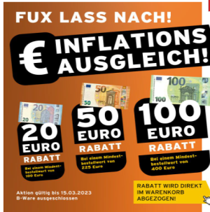 Bis zu 100€ Rabatt auf die Bestellung bei Fuxtec!