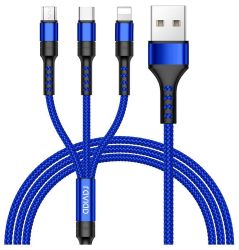 Multi Lightning USB-C Kabel Blau für nur 5,34€ (statt 6,99€)