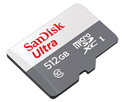SANDISK Ultra UHS-I Micro-SDXC Speicherkarte (512 GB, 120 MB/s) für nur 35€ inkl. Versand (statt 56€)