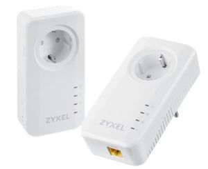 Doppelpack Zyxel G.hn 2400 Mbps Powerline Pass-thru Gigabit-Ethernet-Adapter PLA6457 für nur 45,90€ inkl. Versand