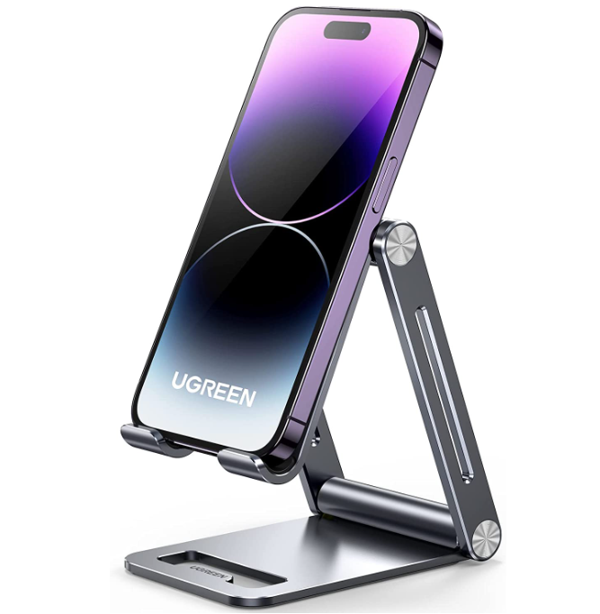 UGREEN verstellbarer Aluminium Handyständer z.B. kompatibel mit iPhone 14 für nur 14,06€ bei Prime inkl. Versand