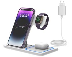 Wireless 3in1 Ladestation Zusammenklappbar für nur 16,19€ (statt 26,99€)