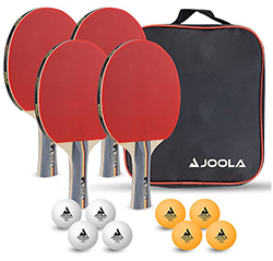 JOOLA Tischtennis-Set (4 Schläger, 8 Bälle, Schutztasche) für nur 17,80€ inkl. Prime-Versand