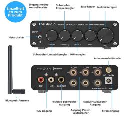 Fosi Audio BT30D Bluetooth 5.0 Stereo Audio Receiver Verstärker für nur 101,99€ (statt 119,99€)