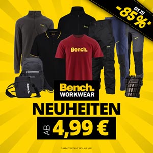 Bench Workwear Sale mit bis zu 85% Rabatt bei SportSpar – ab 4,99€