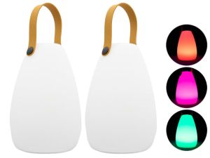 Nur heute: Doppelpack FlinQ Fiji kabellose RGB-Tischleuchte für 35,90€