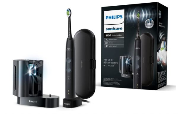 Philips Sonicare HX6850/57 ProtectiveClean 5100 elektrische Schallzahnbürste mit UV-Reinigungsgerät für 87,69€