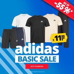 Adidas Basics Sale: ab 11,99€ und bis zu 55% auf SportSpar