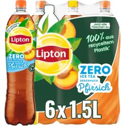 Lipton Zero Ice Tea Peach 1,5l Sixpack für 7,78€ (statt 10,14€) im Spar-Abo