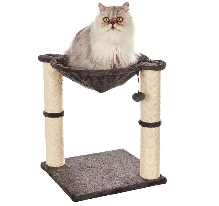 Amazon Basics Katzen-Kratzbaum mit Hängematte (41 x 51 x 41 cm) für 21,80€