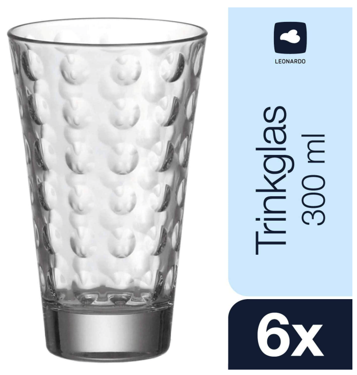 6er Set Leonardo Ciao Optic Wasser-Gläser für nur 9,99€ bei Prime-Versand