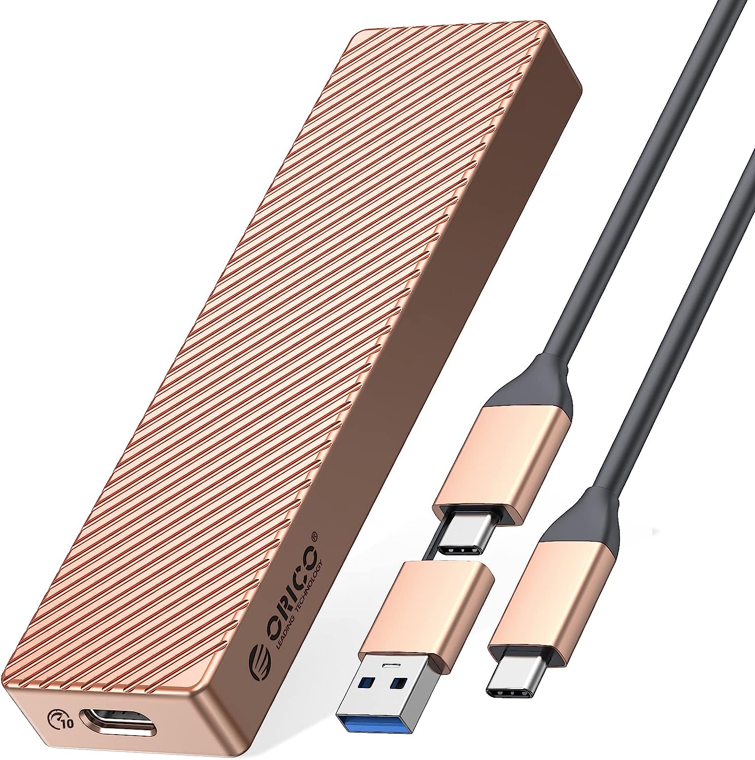 ORICO M.2 NVME SATA SSD Aluminium Gehäuse USB C 3.2 Gen2 Gold nur 15,72€ (statt 25,99€)