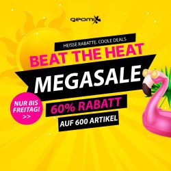 Beat the Heat Megasale mit mind. 60% auf über 600 Artikel bei Geomix