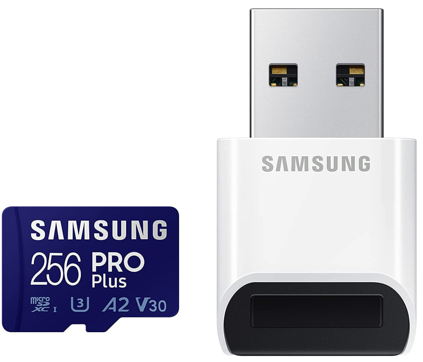 Samsung PRO Plus 256 GB microSD-Speicherkarte mit USB-Kartenleser für nur 19,90€ inkl. Versand
