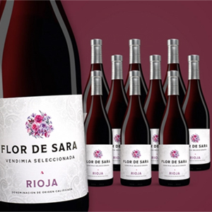 10 Flaschen Flor de Sara Tinto Vendimia Seleccionada 2021 Rotwein für nur 46,89€